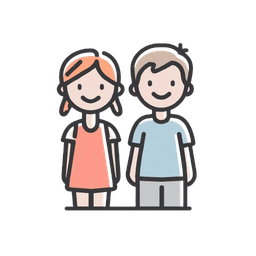 Boy and girl standing together